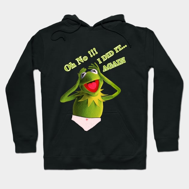 Funny Muppet, Kermit The Frog Hoodie by TrendsCollection